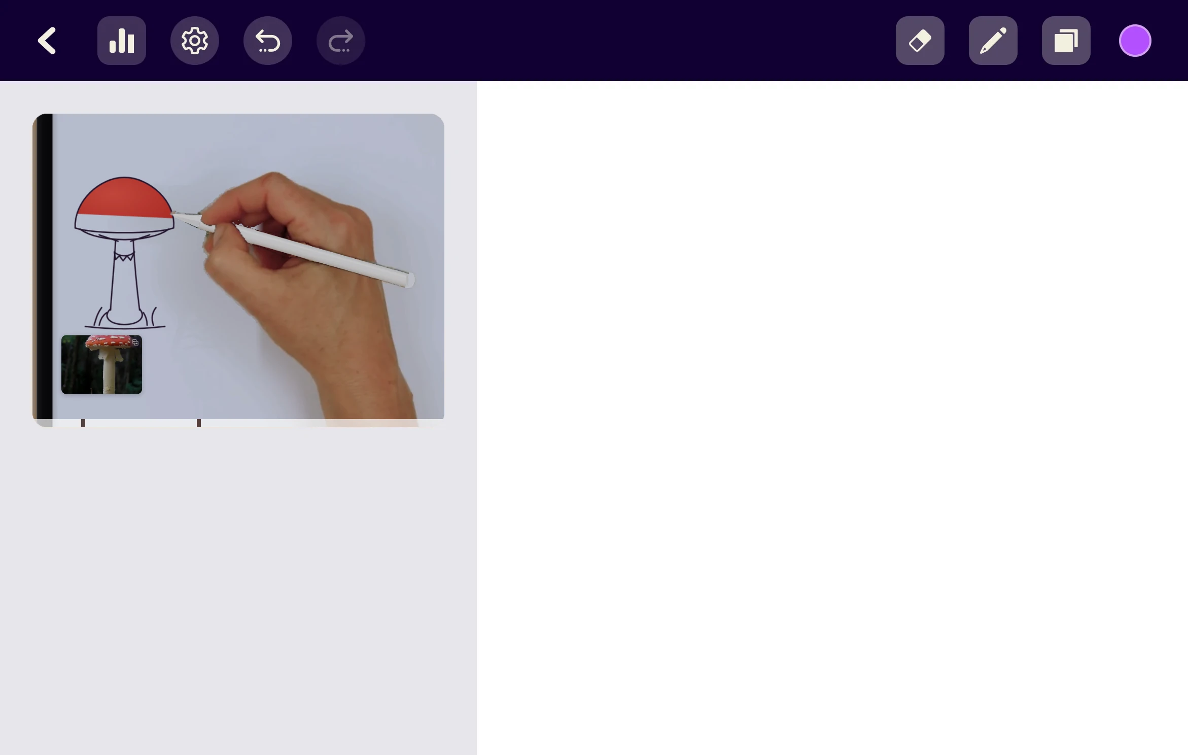 Scrubbing the video progress bar: a finger drags the knob back and a time label follows it